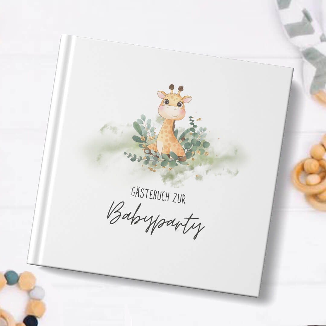 gaestebuch babyparty eukalyptus giraffe