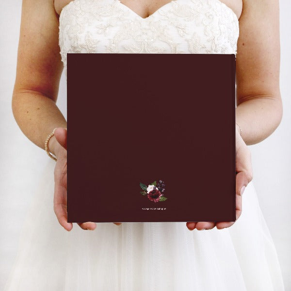 gaestebuch hochzeit burgundy