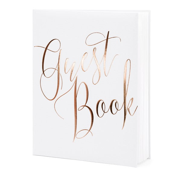 Gästebuch mit Schriftzug rosegold