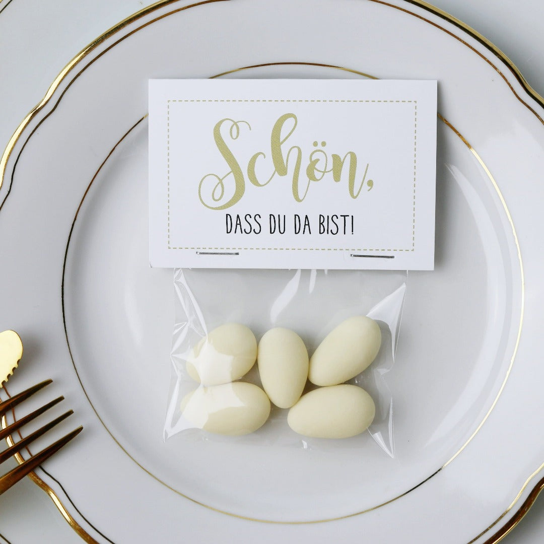 gastgeschenk zur hochzeit italienische mandeln mit 5 hochzeitsmandeln