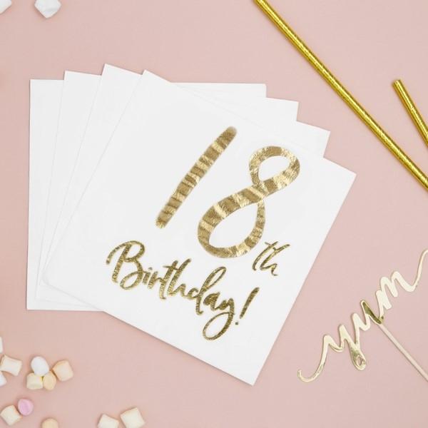 Servietten 18. Geburtstag