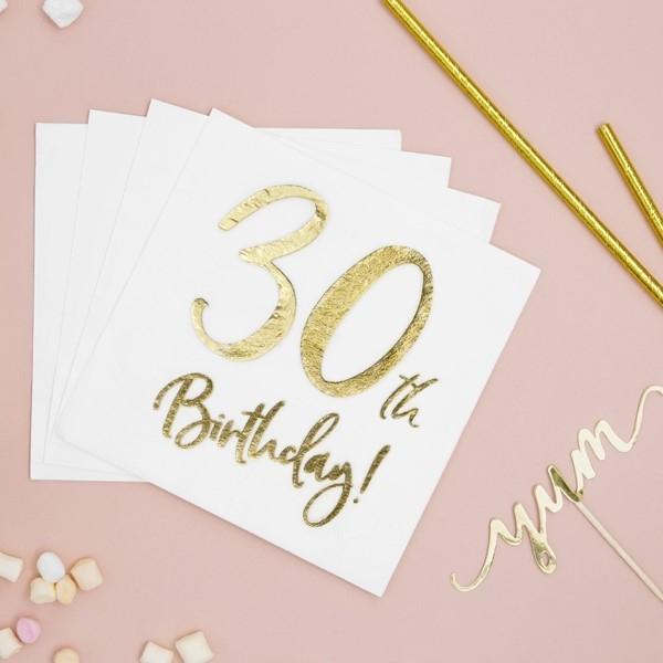 Servietten 30. Geburtstag