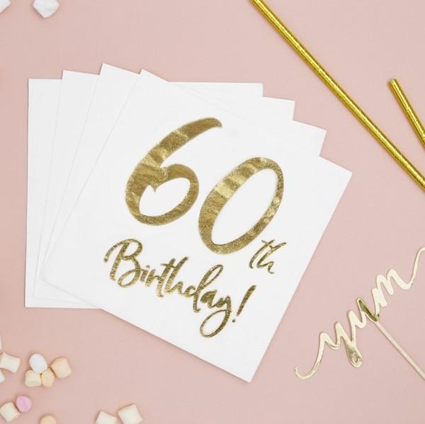 Servietten 60. Geburtstag