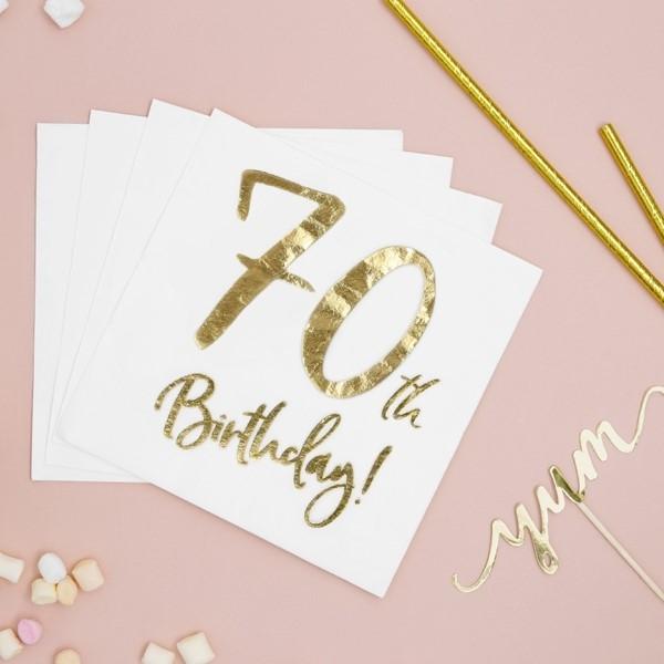 Servietten 70. Geburtstag