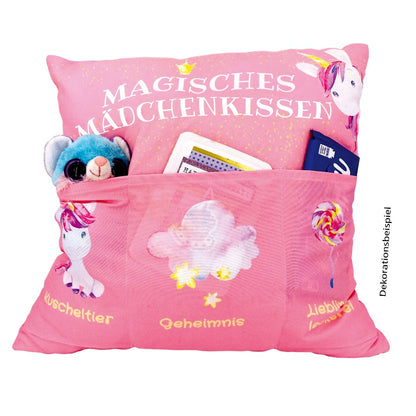 Geschenk Kissen Kindergeburtstag magisches Mädchenkissen