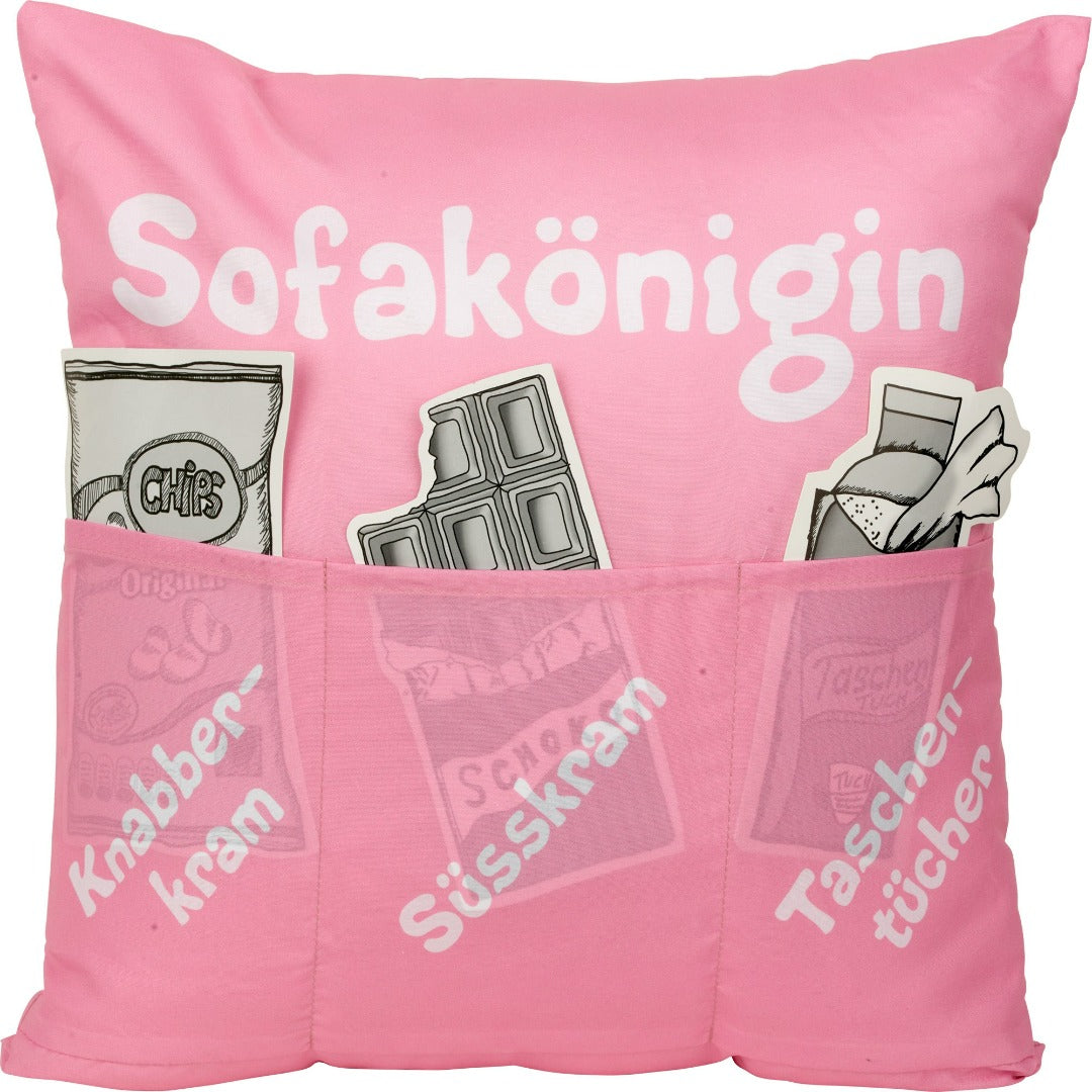 Geschenkkissen Sofakönigin rosa