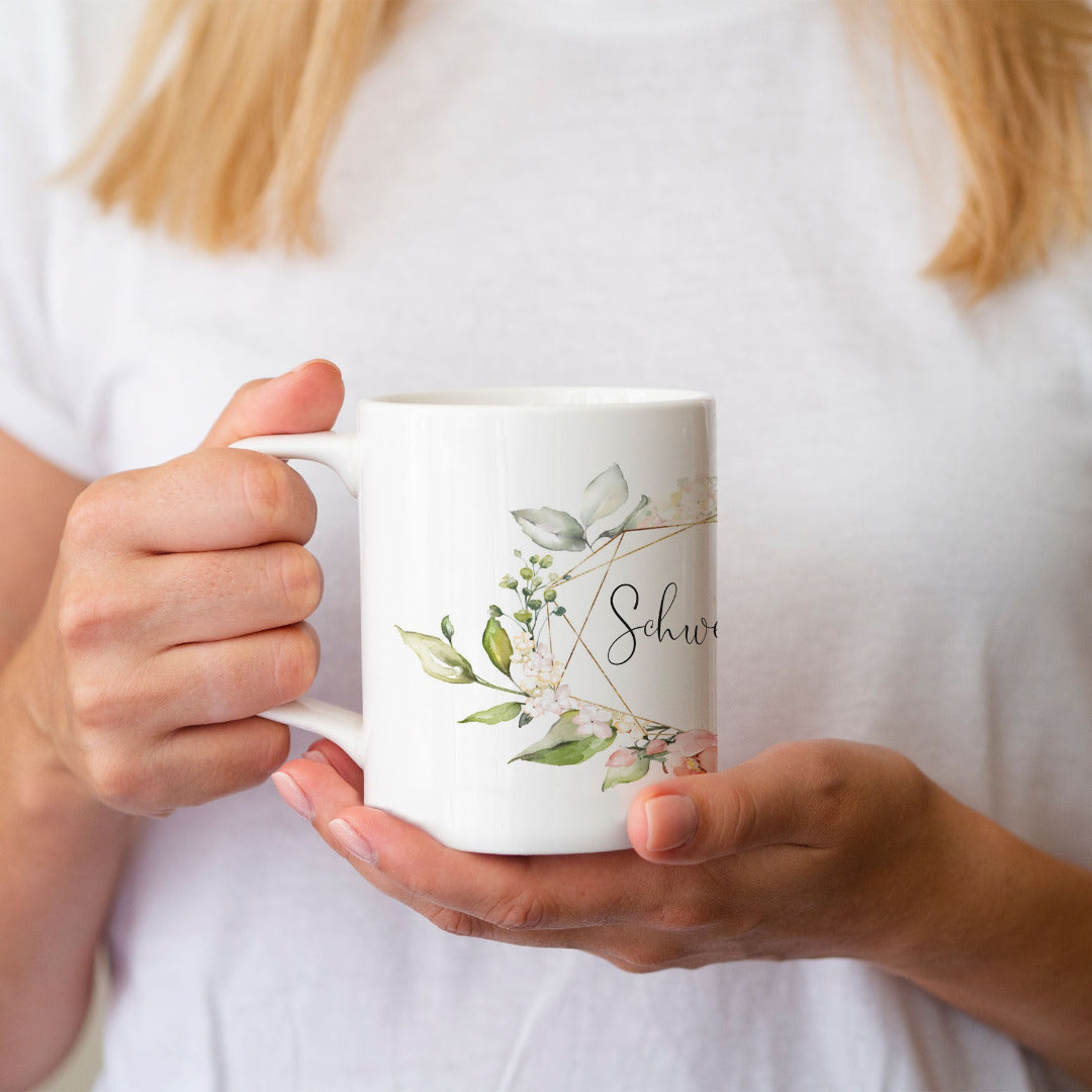 Kaffe Tee Tasse Schwesterherz als Geschenk