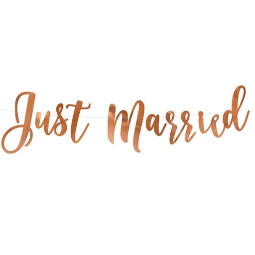 Girlande Just Married rosegold