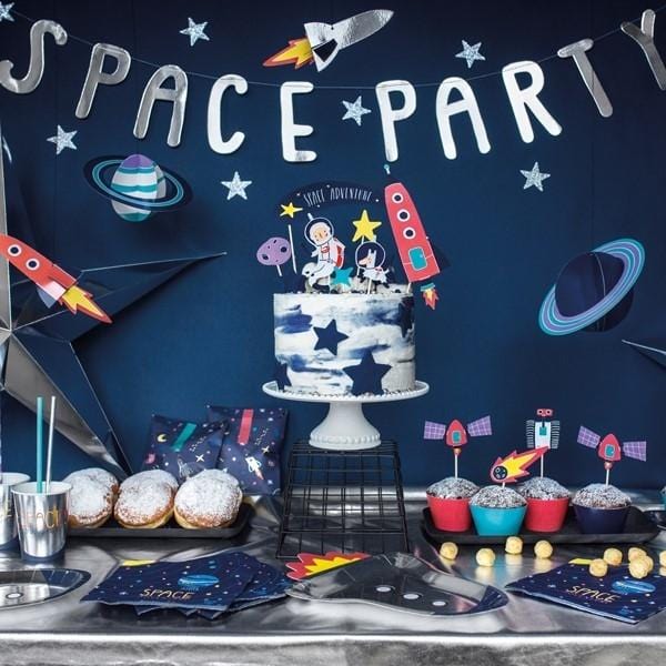 Girlande Space Party silber