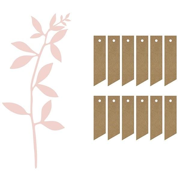 Tisch Dekoration Zweige rosa mit Anhängern