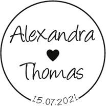 Personalisierter Stempel Kreis Grafik