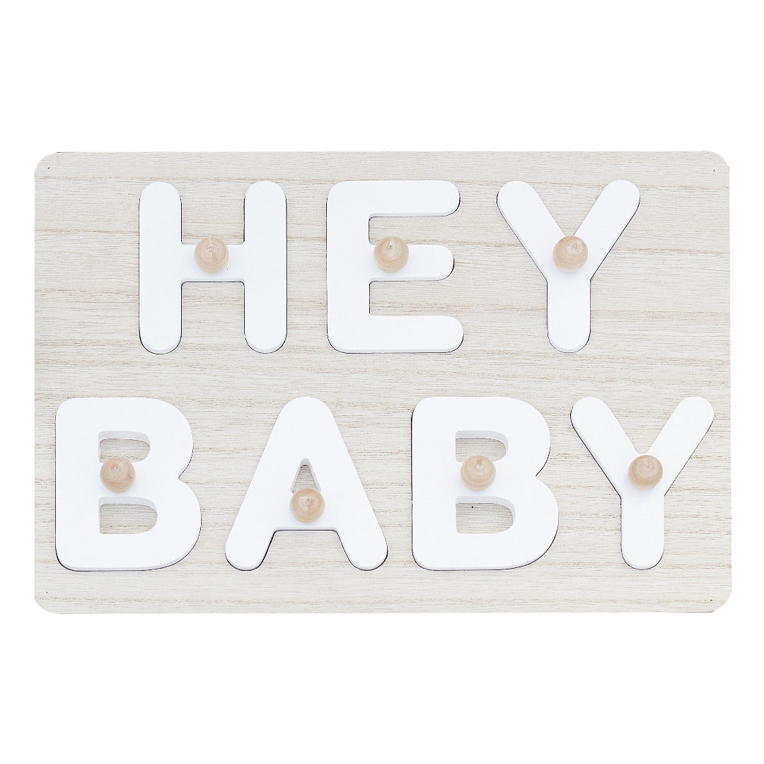 Gaestebuch Holz Babyparty Steckpuzzle