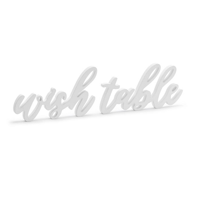 Holz Aufsteller wish table