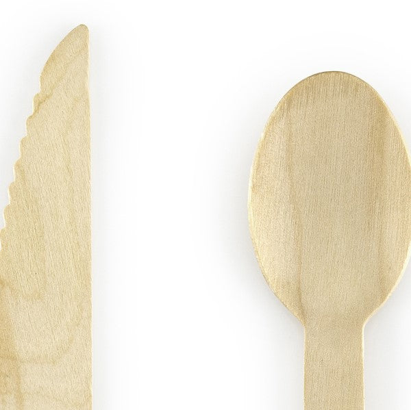 Holzbesteck Set