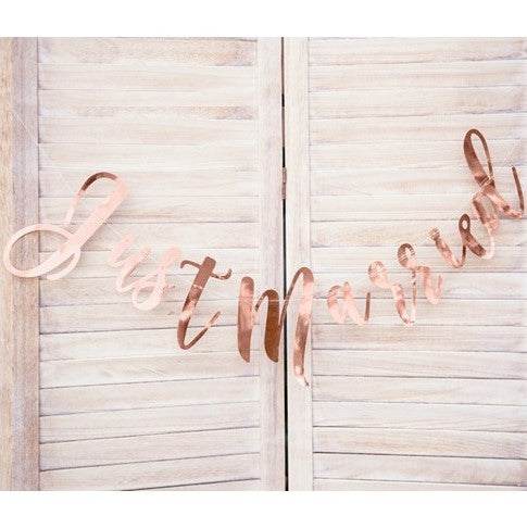 Girlande Just Married rosegold