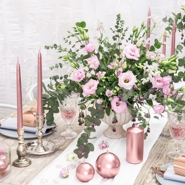 Stumpkerzen Set rosegold