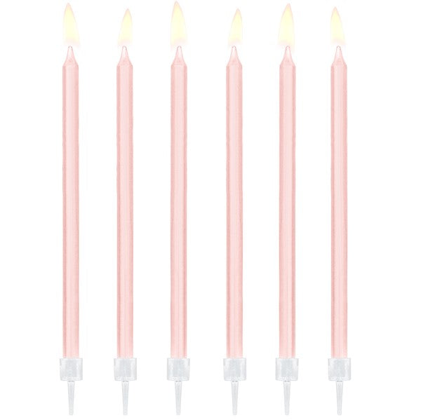 Tortenkerzen extra lang rosa