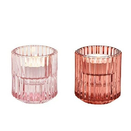 Kerzenhalter Set rosa und pink