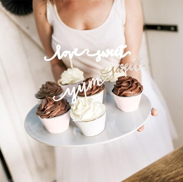 Cupcake Stecker love, yum und sweet