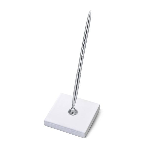 Stift silber mit Halter für Gästebuch