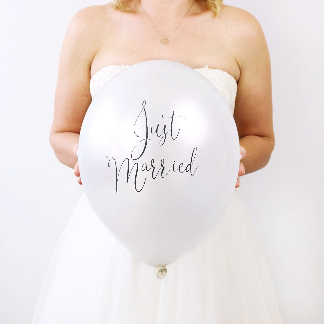 Luftballons Hochzeit Just Married (10 Stück) – Ja-Hochzeitsshop