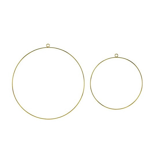 Metall Deko Reifen gold