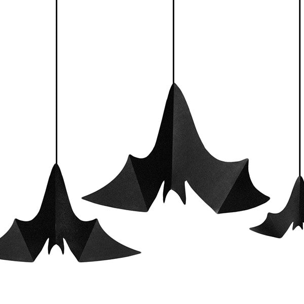 Papier Fledermäuse Set in schwarz