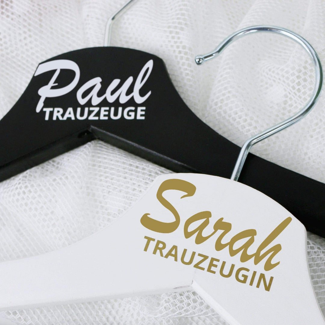 Personalisierter Aufkleber Hochzeit für Kleiderbügel