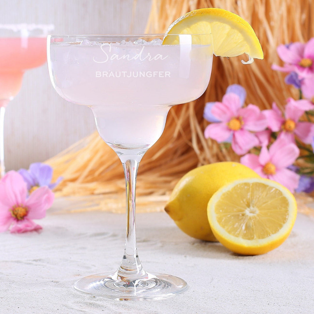 Personalisiertes Margaritaglas