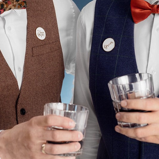 Geschenk Karte mit Pin Team Groom