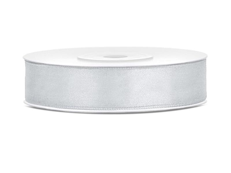 Satinband 12 mm silber
