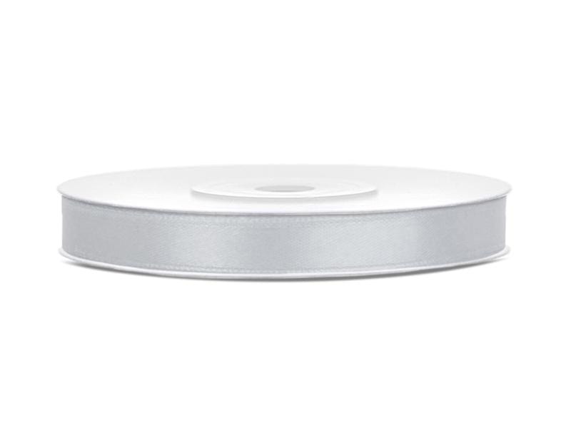 Satinband 6 mm silber