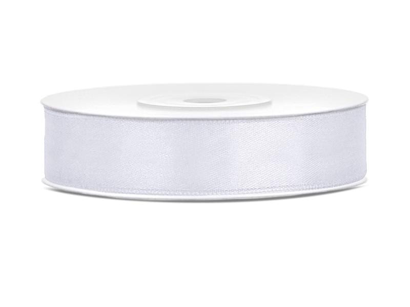 Satinband 12 mm weiß