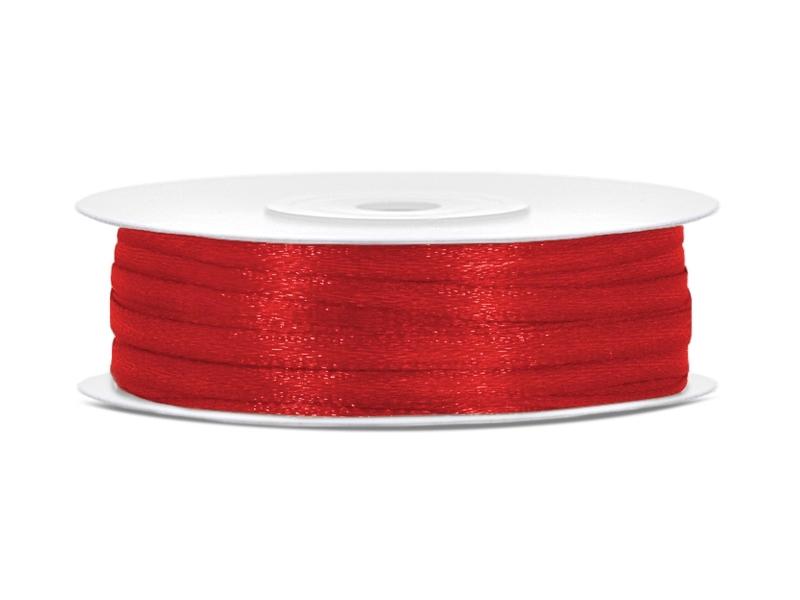 Satinband 3 mm rot