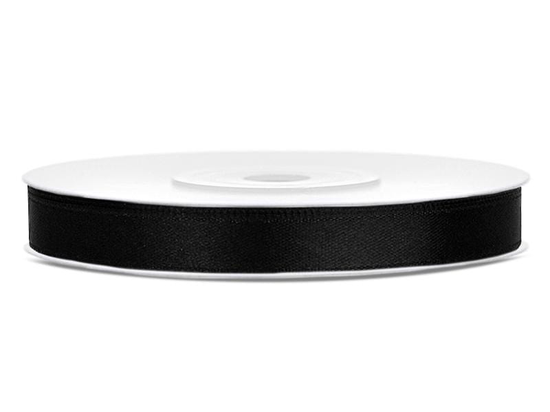 Satinband 6 mm schwarz