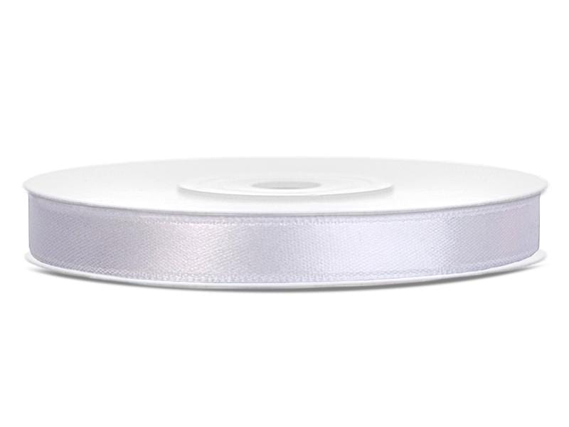 Satinband 6 mm weiß