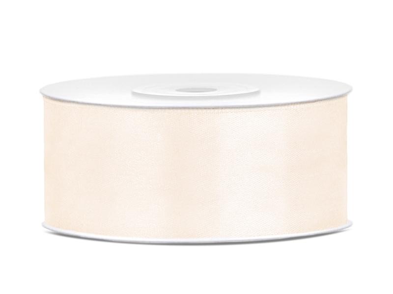 Satinband 25 mm creme