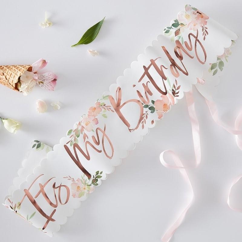 Schaerpe floral its my birthday