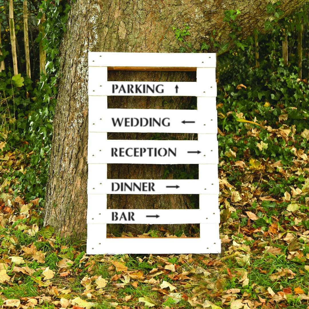 Schablonen Set Wegweiser  - Ja-Hochzeitsshop