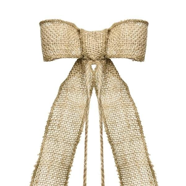 Auto Deko Set Schleife aus Jute