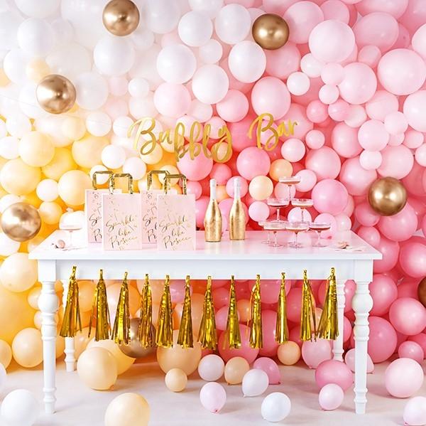 Party Tragetaschen rosa Prosecco