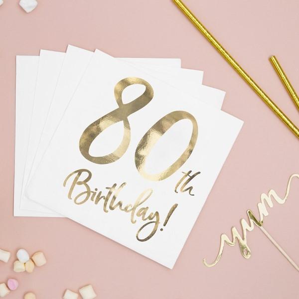 Servietten 80. Geburtstag