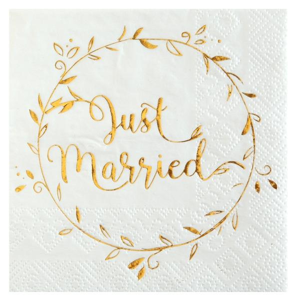 Cocktail Servietten Just Married