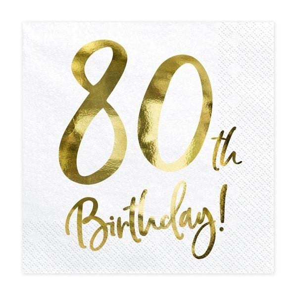 Servietten 80. Geburtstag