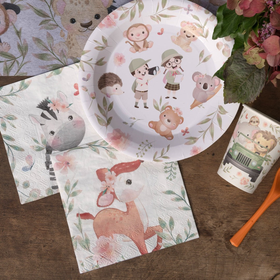 Servietten Mix Tiere