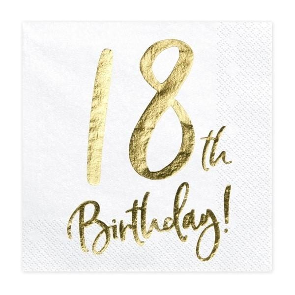 Servietten 18. Geburtstag