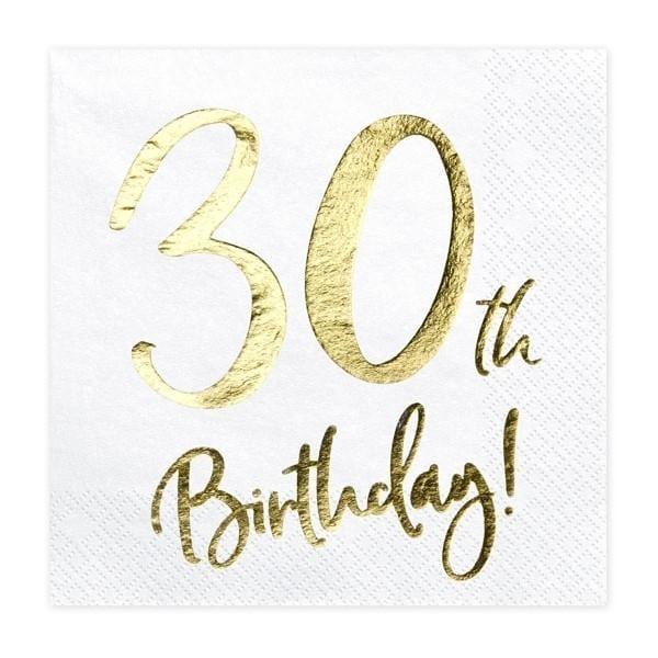 Servietten 30. Geburtstag