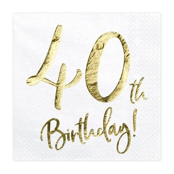 Servietten 40. Geburtstag