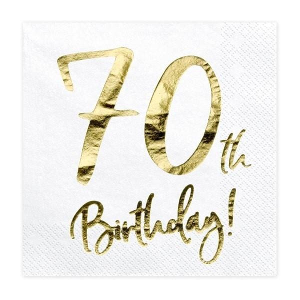 Servietten 70. Geburtstag