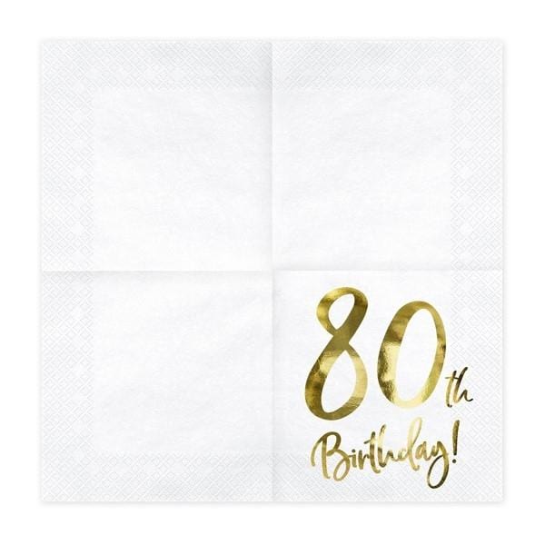 Servietten 80. Geburtstag